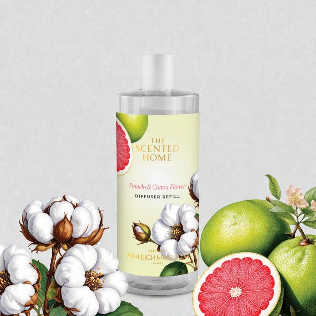 Ashleigh & Burwood Pomelo & Cotton Flower Reed Diffuser Refill 300ml Extra Image 1